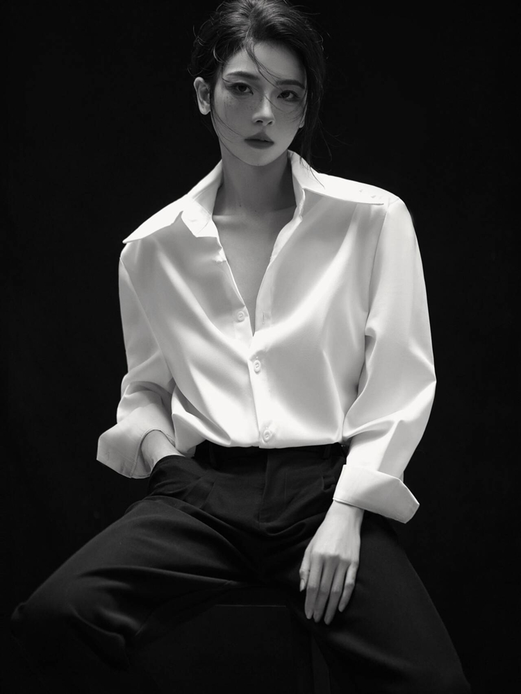 Ethnic Fashion Studio - 2026 新ファッションセクシーなポートレート写真シャツ芸術写真スタジオテーマ撮影服女性のエスニックステージ衣装