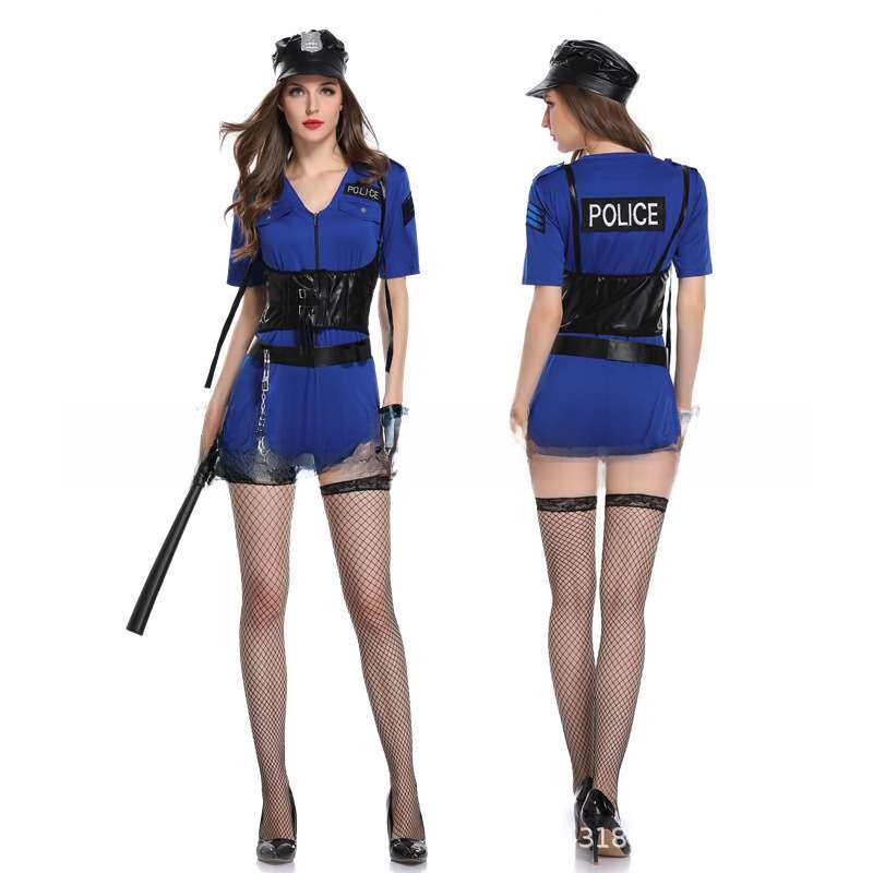 Ethnic Wear Fashion Brand - ハロウィン警察女性制服魅惑的なメイクアップステージ衣装中国ブランド女性のファッション伝統的なエスニックステージウェア