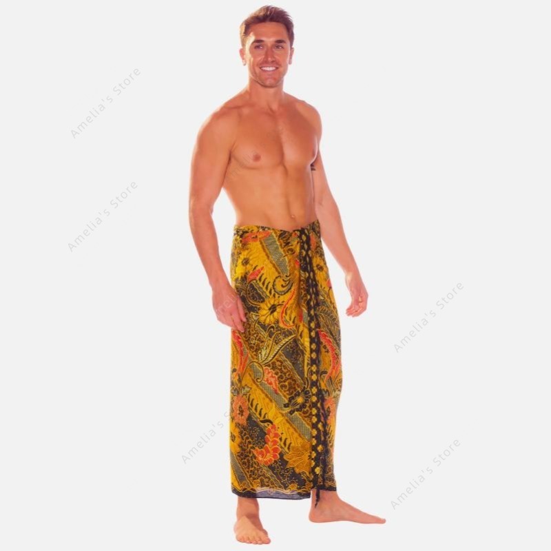 Batik Sarong Wrap - メンズサロン、伝統模様のチューブスカート、ルンギ、ソン、ソロン、サラム、マレーシア、ミャンマー、タイ、ラオスの服、サルン