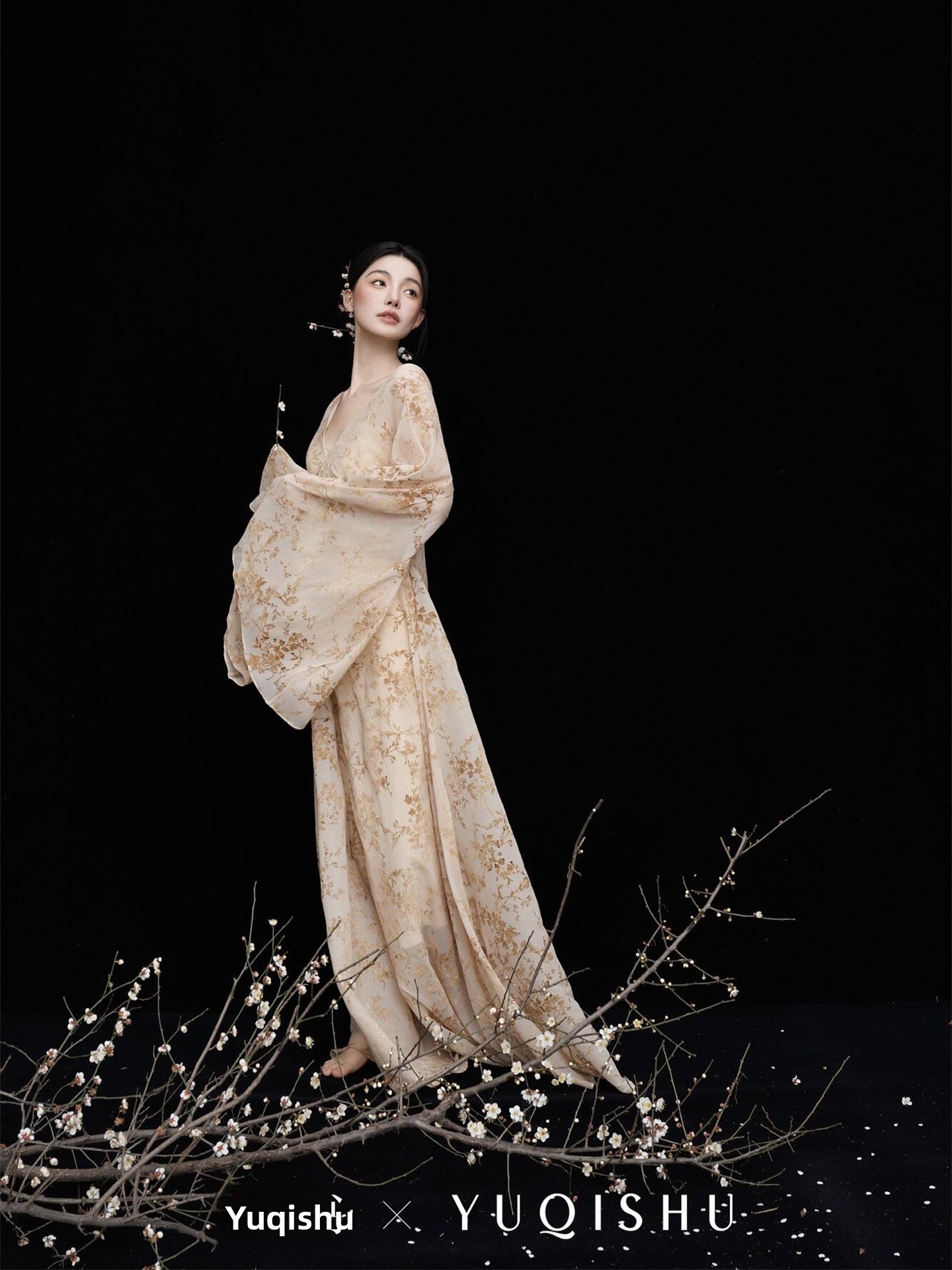 Ethnic Fashion Studio - 新しい芸術的な写真撮影用ドレスコールドトーン中国風映画スタジオ撮影服エスニックステージ衣装女性のファッション