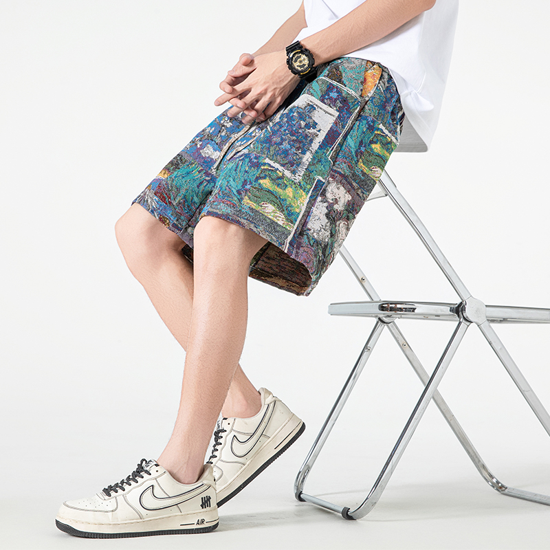 Ethnic Wear Fashion Brand - おしゃれブランドシリーズヒョウ柄エスニック風ビーチパンツゆったりカジュアル