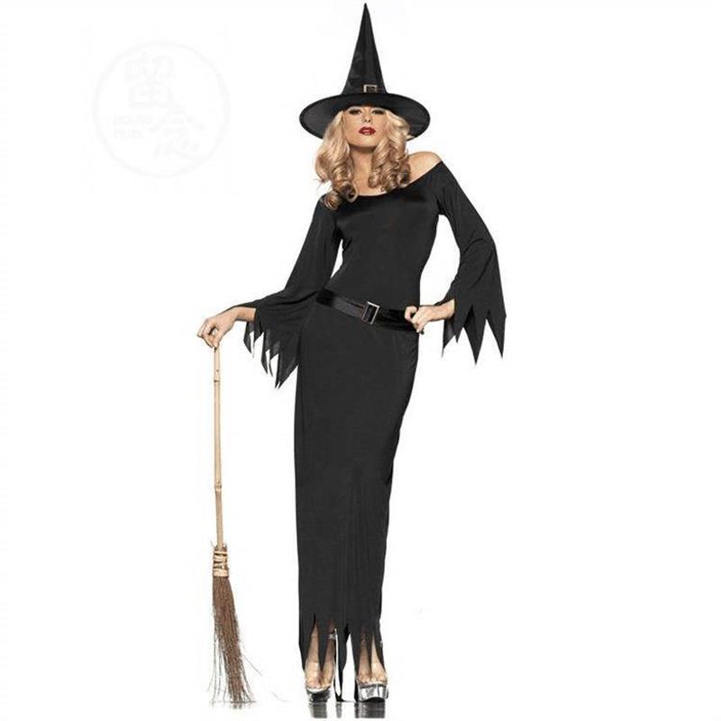 Ethnic Wear Fashion Brand - ハロウィン邪悪な魔女コスチュームコスプレダークウィッチステージウェア女性の伝統的なエスニックファッション春ノーブランド