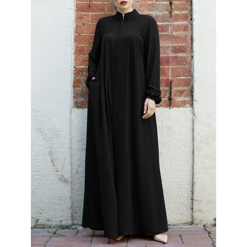 Ethnic Wear In Fashion - 中東スタイルのドレス レディースファッション スタンドカラーポケットドレス エスニックウェア メンズウェア その他エスニックウェア