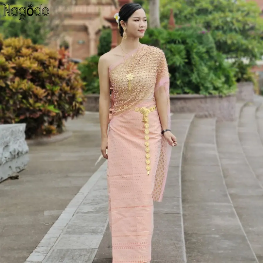 Batik Sarong Wrap - ストラップレスショールトップとスカートセット,女性用,アオダイタイのロングドレス,伝統的なベトナムのドレス,5ピース,新しい,夏,2022