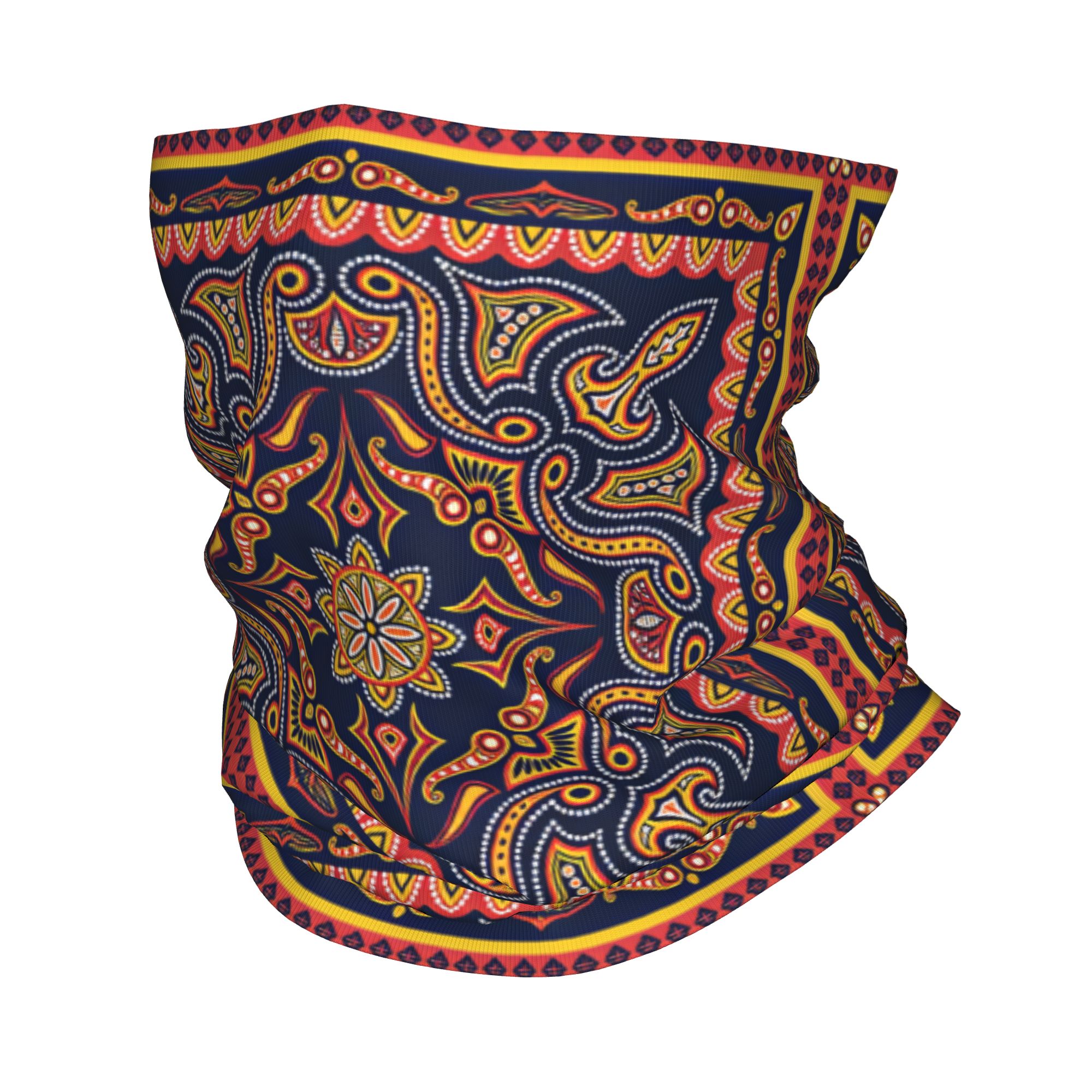 Ethnic Fashion Men - エスニックドットトライバルペイズリーバラクラバハイキングキャンプ自転車マスク保護ネックカバーフェイスカバーマスク秋クールネックゲイター