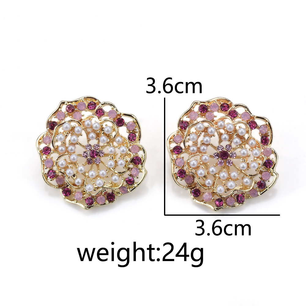 女性のためのフェイクパールの花の形のイヤリング,レトロ,エレ - Ethnic Fashion Trends 2025 のレビューと価格