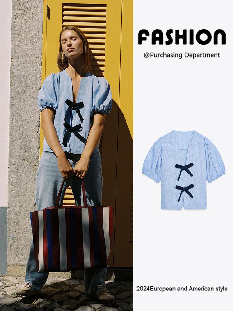 2025年新作 レディース半袖シャツ 蝶結び飾り 秋コレクシ - Ethnic Fashion Trends 2025 のレビューと価格