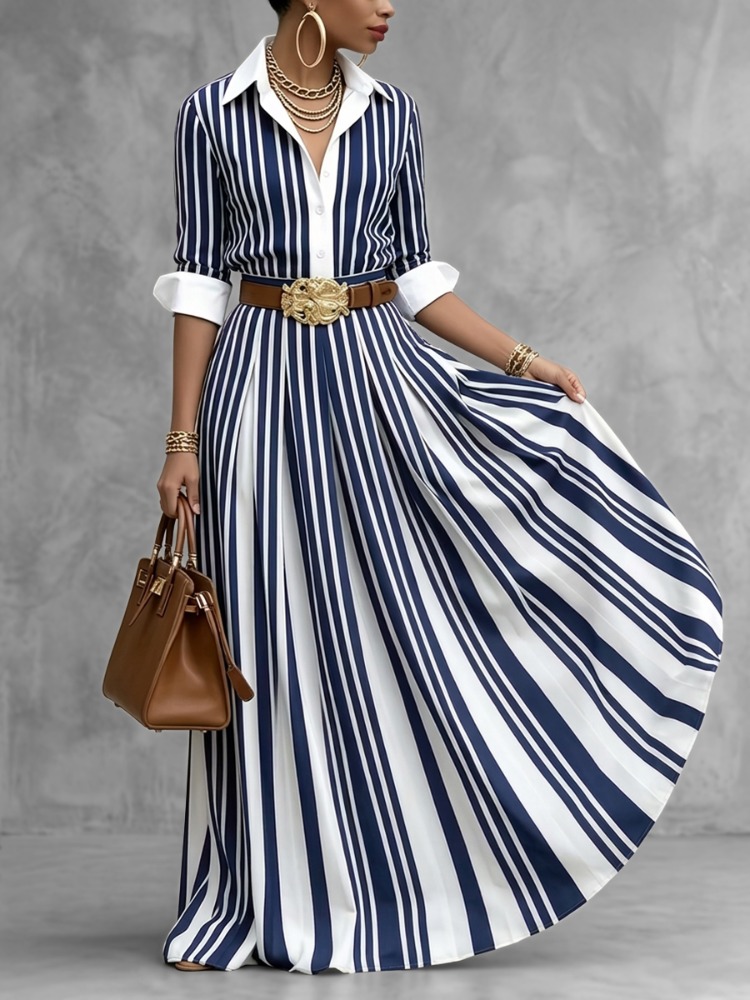 Yeezzi レディース コントラストカラー ストライプ ラ - Ethnic Fashion Wear のレビューと価格