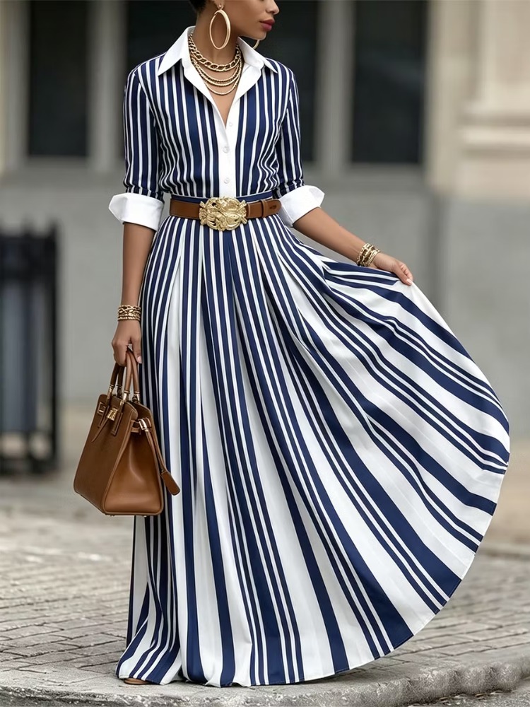 Yeezzi レディース コントラストカラー ストライプ ラ - Ethnic Fashion Wear のレビューと価格