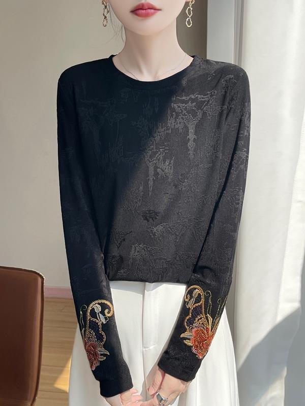 新しい中国風ラウンドネック刺繍トップス女性のファッショナブル - Ethnic Wear In Fashion のレビューと価格