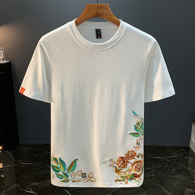 中国風の刺繍ハイエンドトップメンズ夏パーソナライズされたデザ - Ethnic Fashion Design のレビューと価格