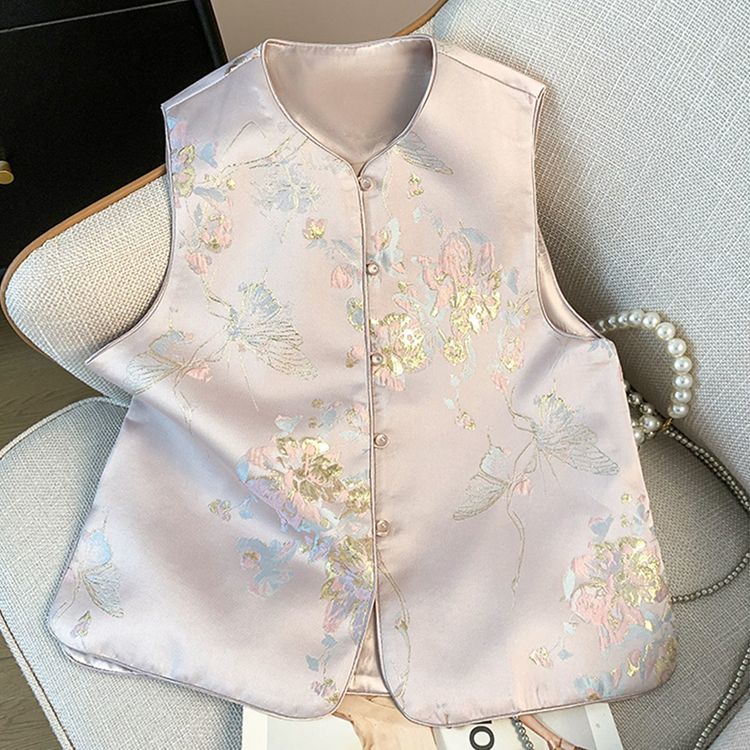 新中華風ベスト 高級感2025年新作 春秋アウター おしゃれ - Ethnic Fashion Trends 2025 のレビューと価格