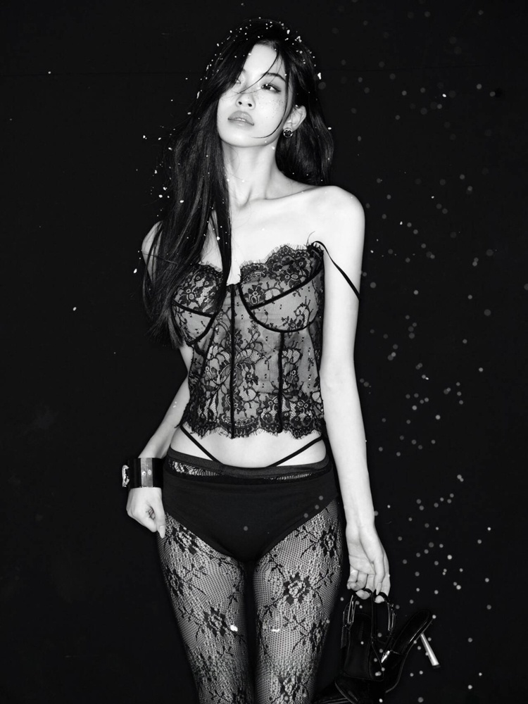 2026年新作ファッショナブルな黒レースポートレートセクシー - Ethnic Fashion Studio のレビューと価格