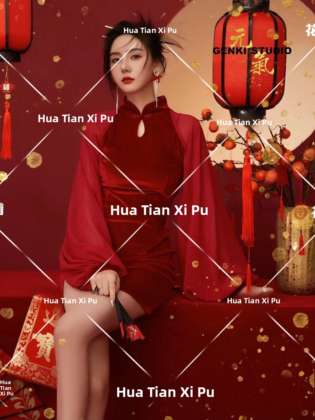 新年ヴィンテージ写真スタジオファッショナブルな親友ポートレー - Ethnic Fashion Studio のレビューと価格